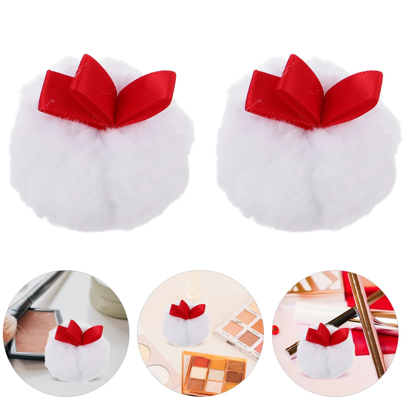 6 قطع من وسادة منتفخة للمكياج الناعمة للوجه، بودرة أحمر الخدود، أداة تجميل لطيفة صحية وقابلة للغسل، مستديرة محمولة #1