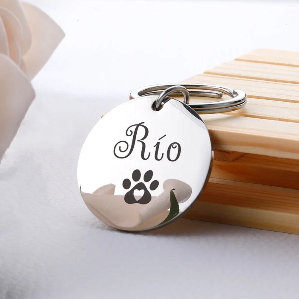 Personalized Dog ID Tags Engraved Cat Puppy Pet ID Name Number Plate Address Collar Tag Pendant Pet Accessories Dropshipping