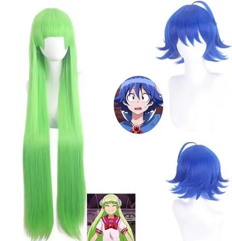 Anime Welcome To Demon School Iruma-kun Valac Clara Iruma Suzuki Cosplay Wig Halloween Green 100cm Long Straight Synthetic Hair