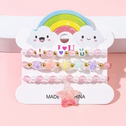 3pc/set Candy Beads Heart Icecream Cute Bracelet For Children Birthday Gifts Kids Party Toy Jewelry