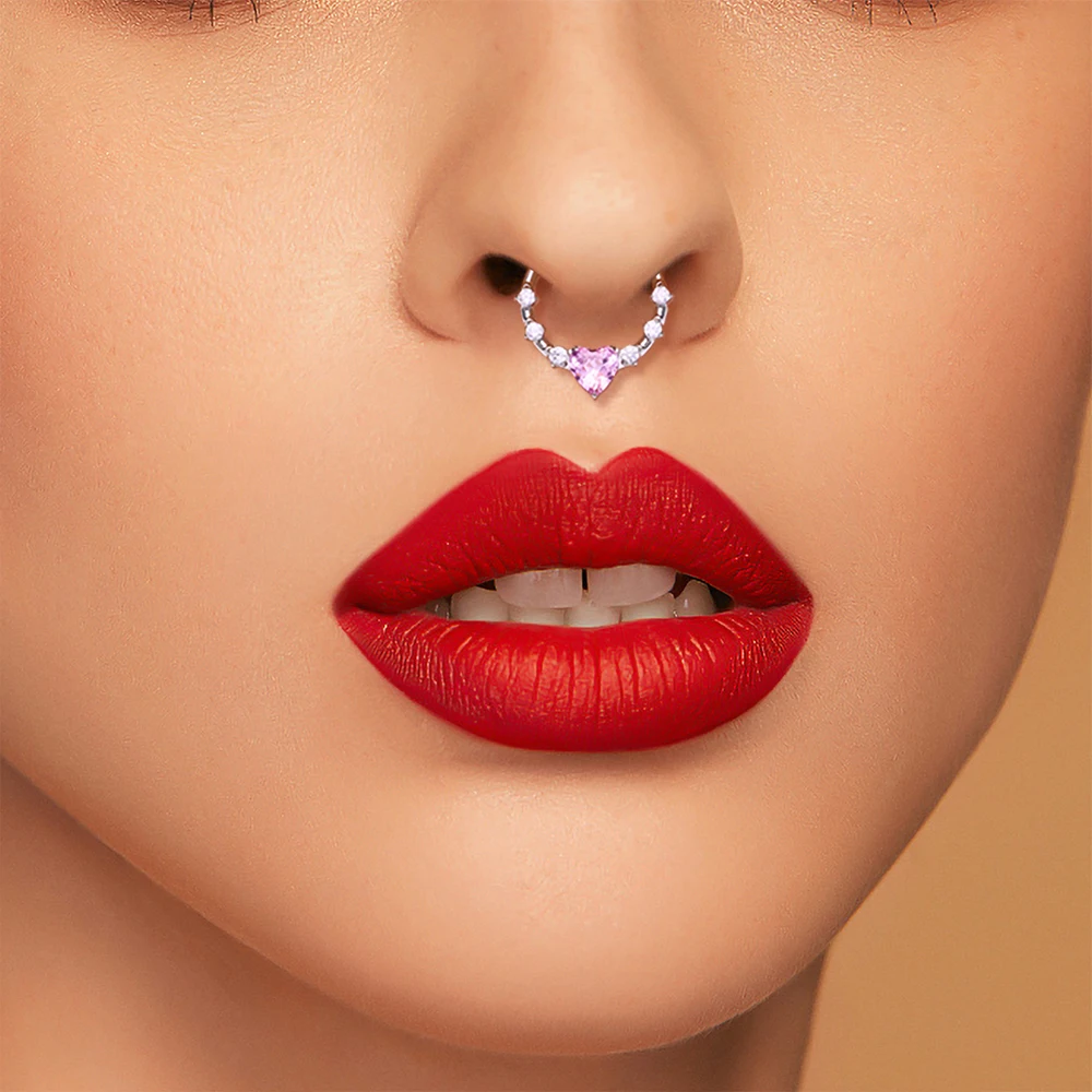 ASTM F136 Titan Birnenförmiger Zirkonia Nasenring 16G Klappbarer Clicker Segment Daith Ohrring Hoop Septum Knorpel Conch Helix Piercing Schmuck – Detail 36