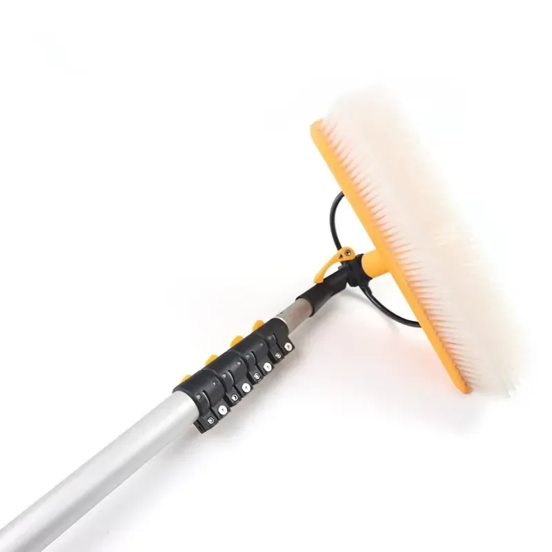 For Solar Panel Cleaning Brush Water Fed Telescopic Pole 5 Sided Soft No Scratch Head Outdoor Home RV Boat Window Washer Tool