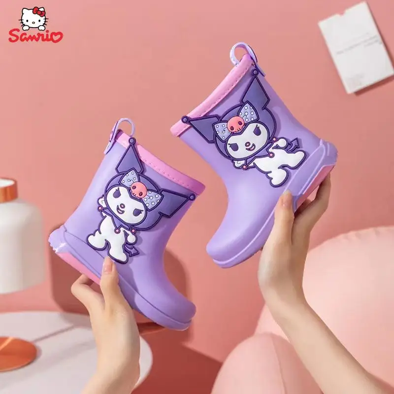 Kawaii Sanrios Hello Kittys Cinnamoroll My Melody Cartoon Cute Boy Girl Anti-Skid Water Boots Outdoor Wear-Resistant Rain Boots