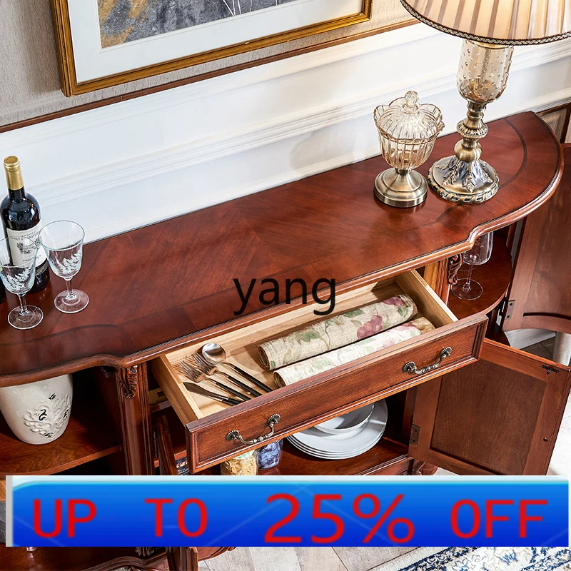 

LMM Living Room Solid Wood Sideboard Partition Entrance Wall-Mounted Entryway Cabinet