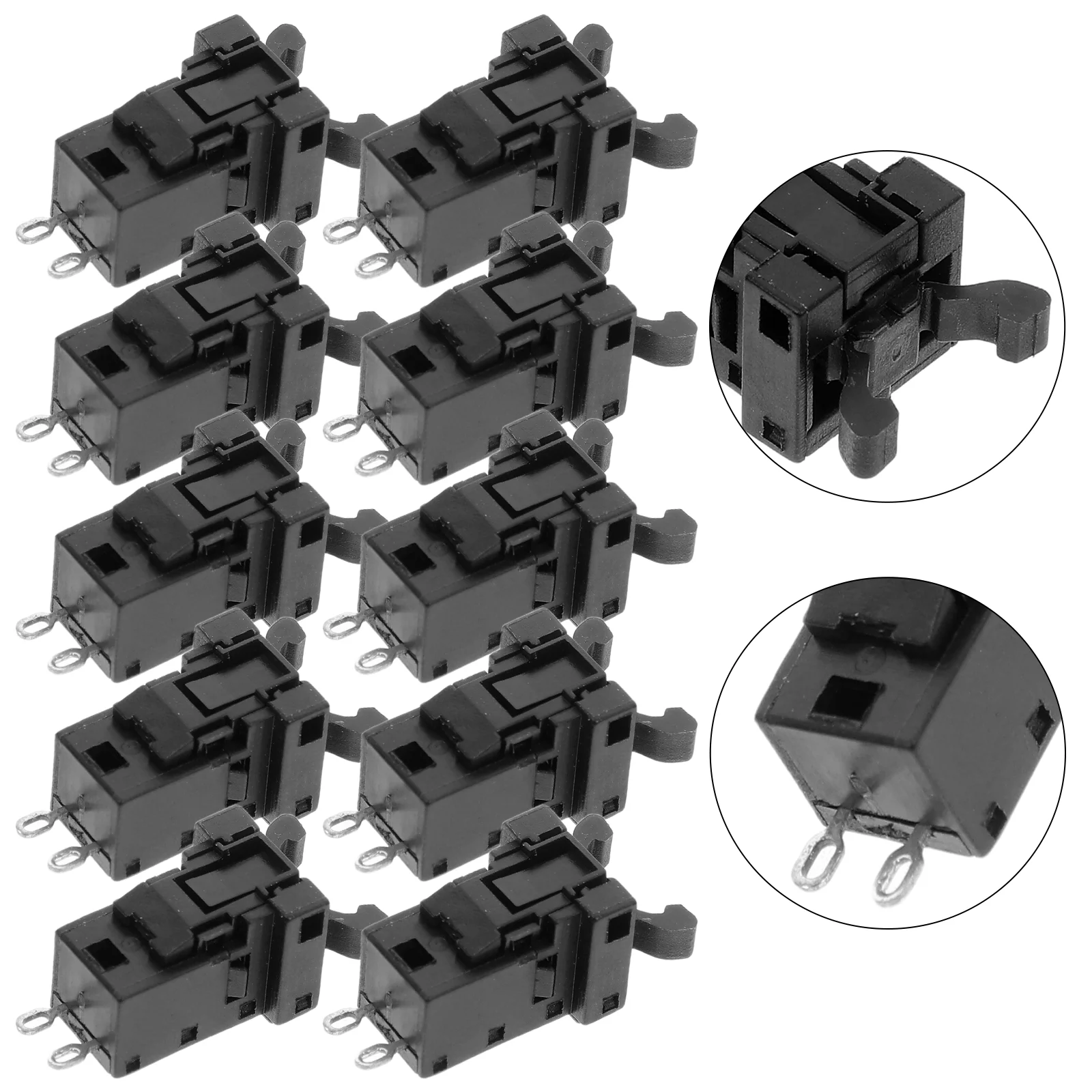 10 Pcs Trash Can Lid Buckle Bins Push Lock Latch for Assembly Drawer Repair Replacement Door Work