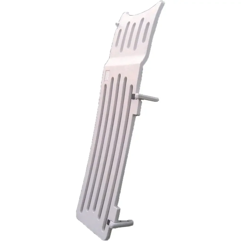 73-inch High Pool Ladder Safety Gate with Padlock, Warm Grey, for Guard Rail Systems