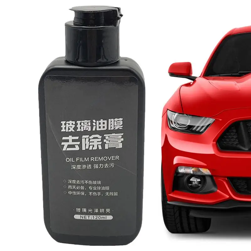 Windshield Cleaner Front Glass Windshield Oil Film Remover 120ml Glass Cleaner For Windshield Clear Visibility Oil Film Remover