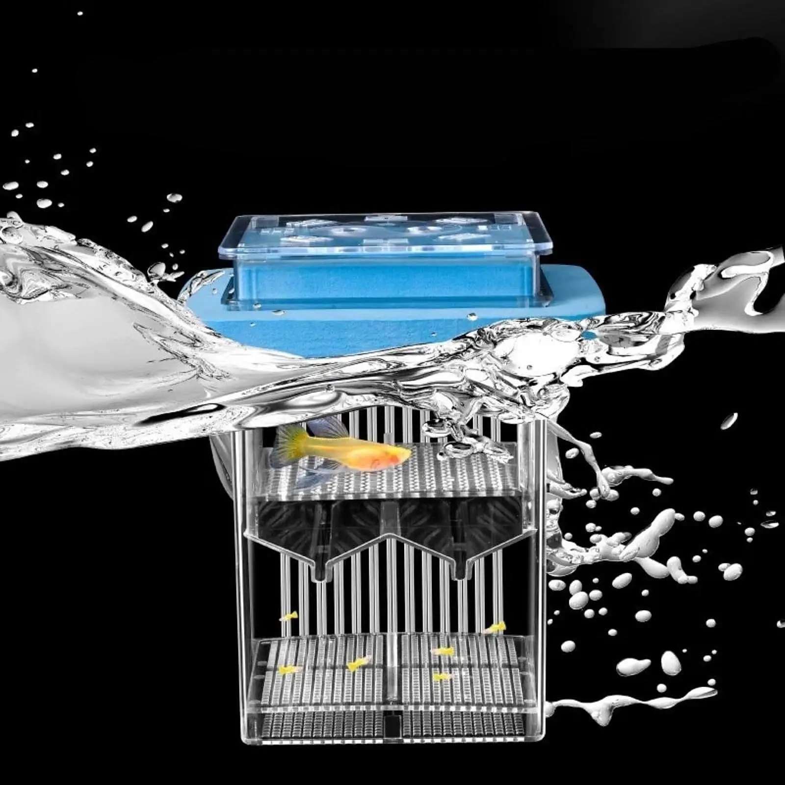 Mother Fish Incubator Fish Tank Divider Clear Frame Detachable Isolation Case Fishtank Breeder for Growing Baby Fish Home Use - Image 2