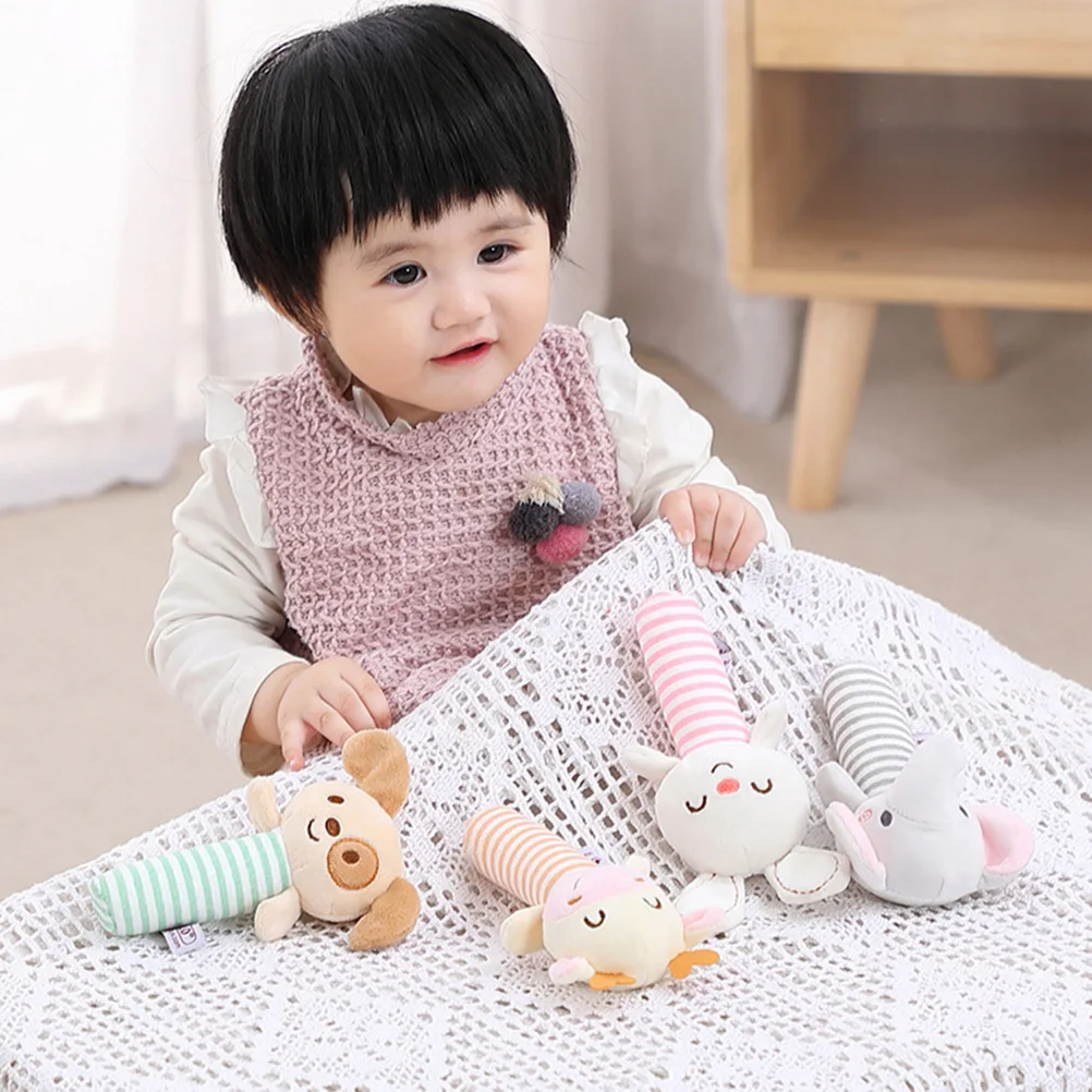 1 Stuks Babybed Bel Tafelbel Cartoon Dier Rustgevende Baby Sussen Grab Stick 0-3 Jaar Kleine Lichtgewicht educatief Bed