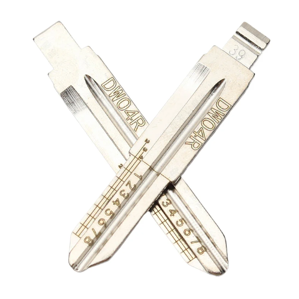 10PCS DW04R #39 Engraved Line Key Blade Scale Shearing Teeth Cutting Key Blank Clipper Key Blade