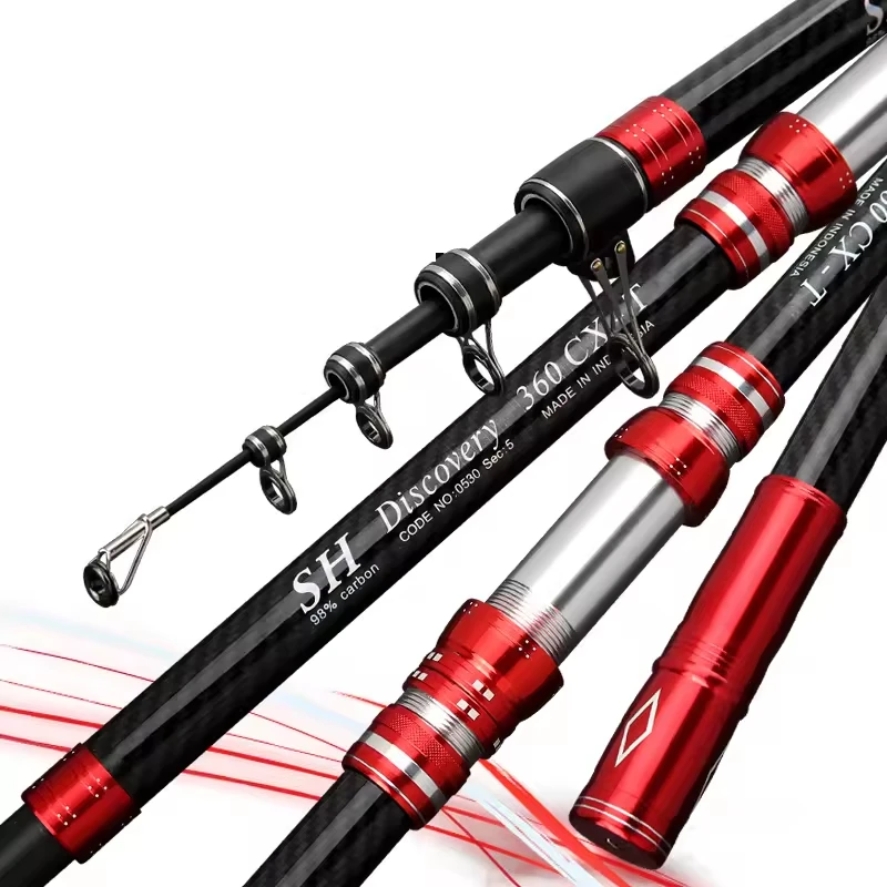 

long gun surf fishing rod 2.7 meters-4.5 meters carbon fiber surf fishing rod telescopic salt water telescopic fishing rod