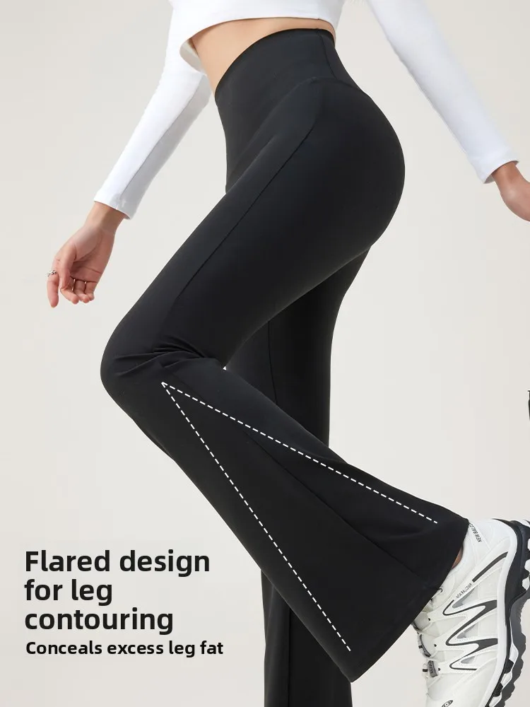 Pantaloni da yoga a vita alta da donna Primavera Autunno Campana Bot Pilates Pantaloni in pelle arca Pantaloni lunghi da donna taglie forti Abbigliamento casual