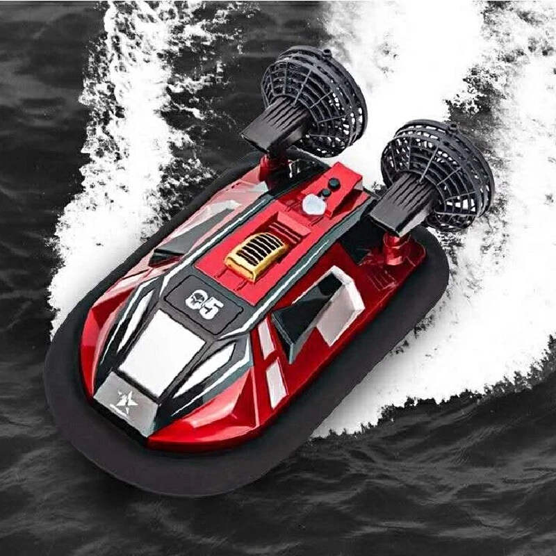 새로운 수륙 양용 호버크래프트 원격 제어 보트 고속 전함 시뮬레이션 전기 장난감 방수 어린이 선물