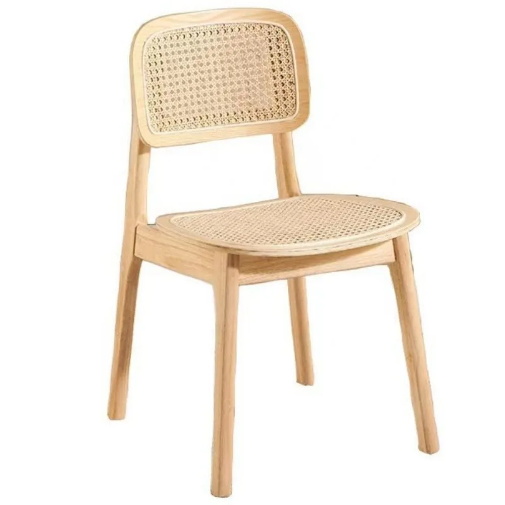 Japanese style  , vintage backrest, solid wood, rattan dining  , casual Kaman  , Chandigarh chair, milk tea shop