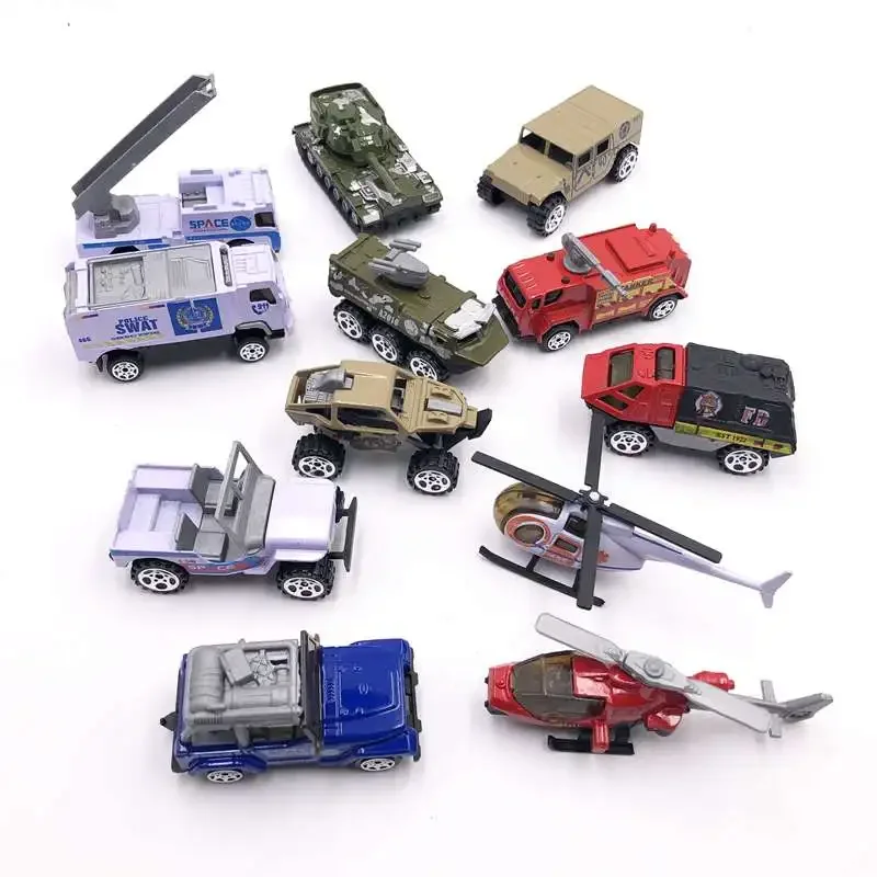 1:64 Alloy City Fire Engine Suit Army Toy Car 7-9cm Simulation Car Model Peacekeeping Forces Metal Mini Car Toy For Children