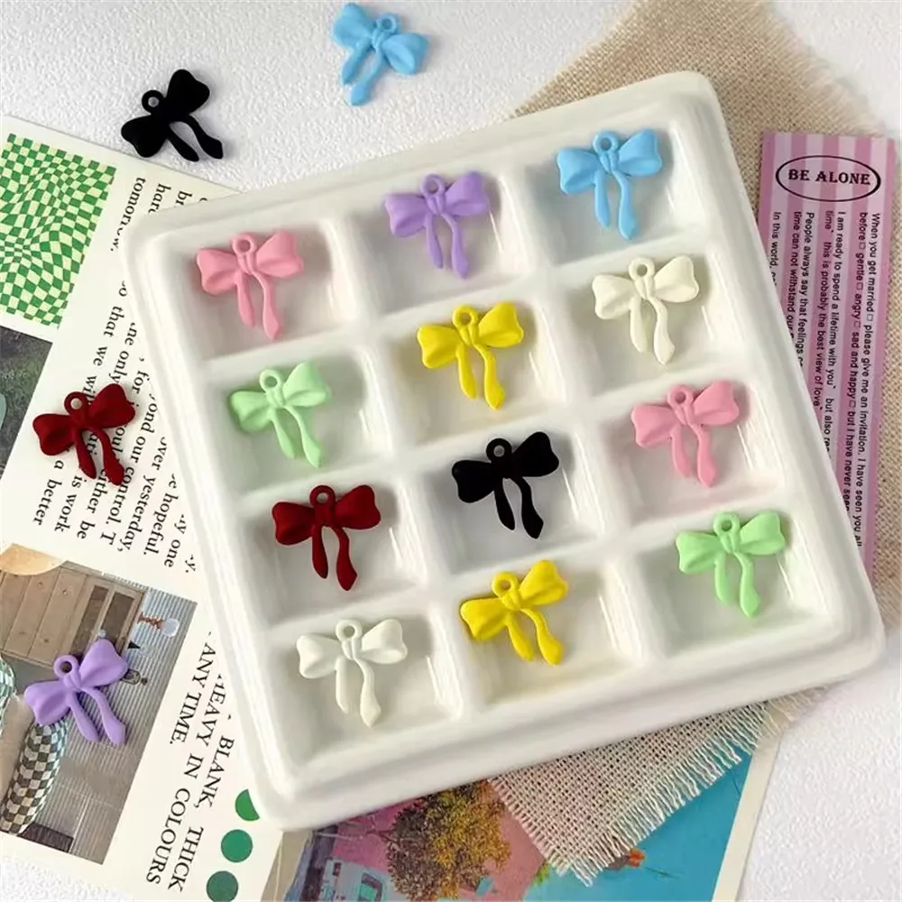 

Japanese-korean Sweet Style Small Matte Bow Pendant, Diy Handcrafted Beaded Bracelet, Necklace, Earrings and Small Accessories