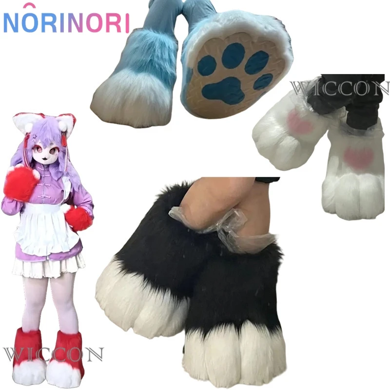 

Fursuit Cosplay Paws Shoes Accessories Furry Cosplay Bunny Cat Boots Cute Fluffy Animal Manga Party Cos Wearable Unisex Costume