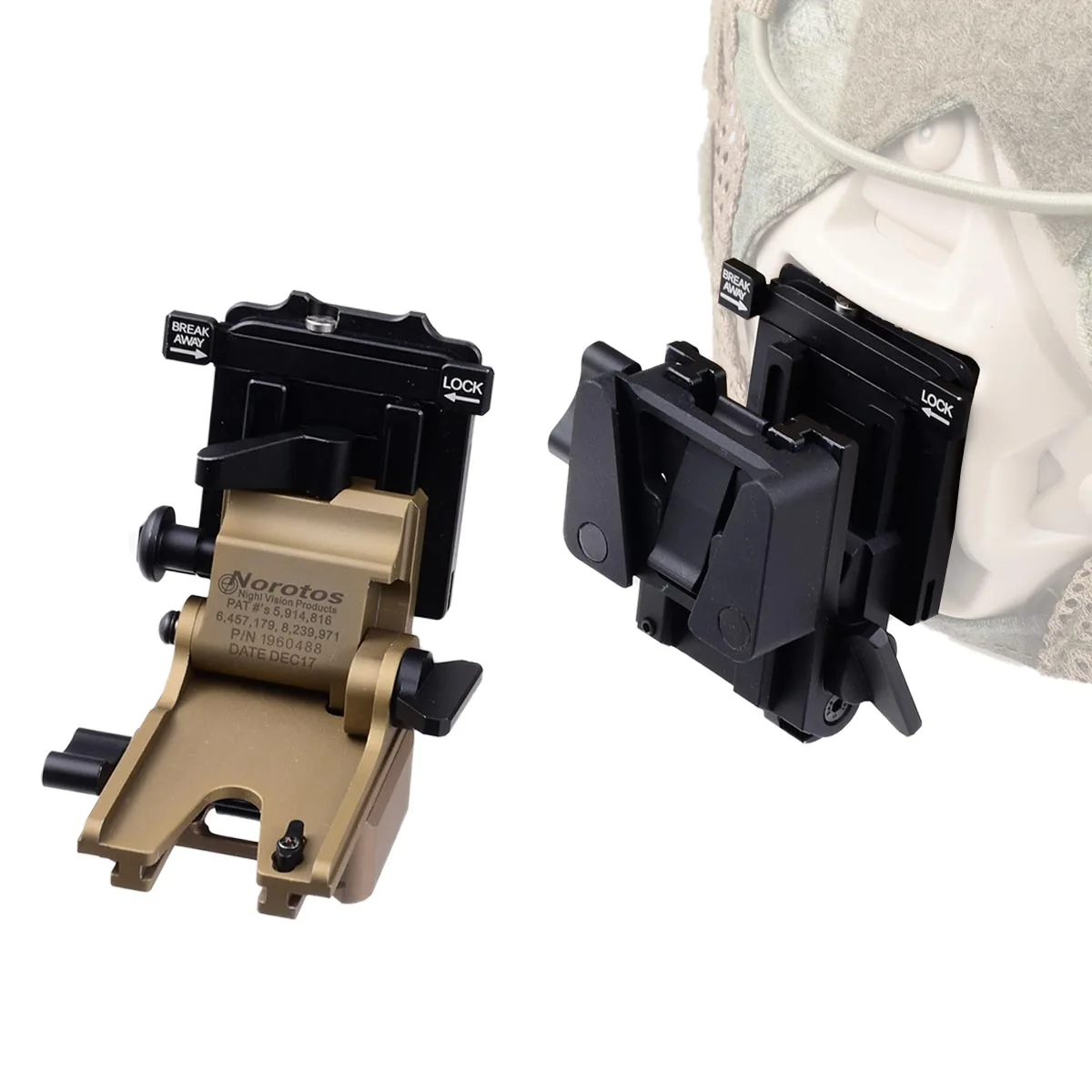 التكتيكية ويلكوكس NVG جبل ل PVS7 PVS14 PVS15 PVS18 PVS21 نظارات الرؤية الليلية J الذراع جبل الصيد سريع خوذة قوس