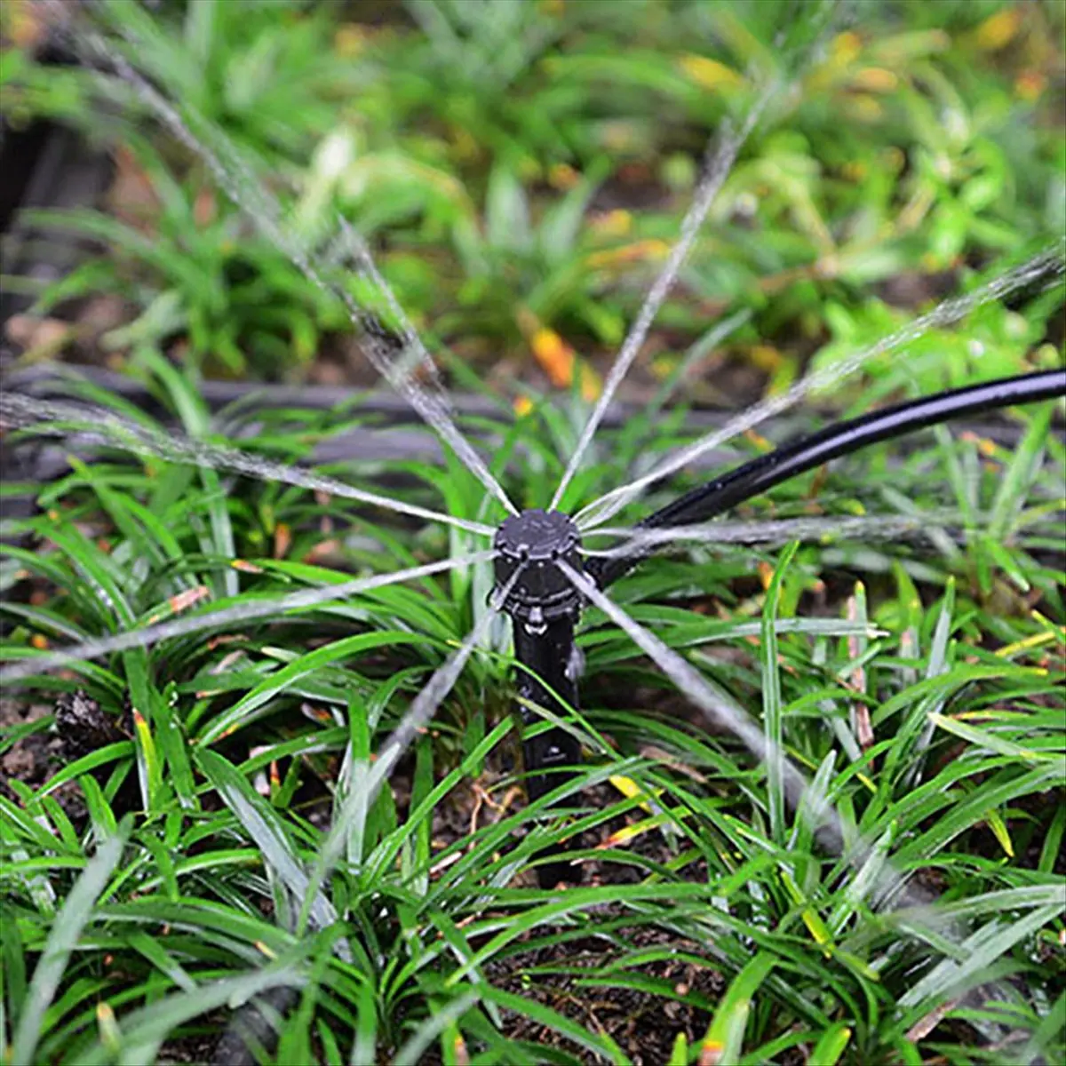A45I 50Pcs Adjustable 8 Hole Spiked Dripper Gardening Sprinkler Irrigation Staked Emitters Garden Greenhouse Watering Device