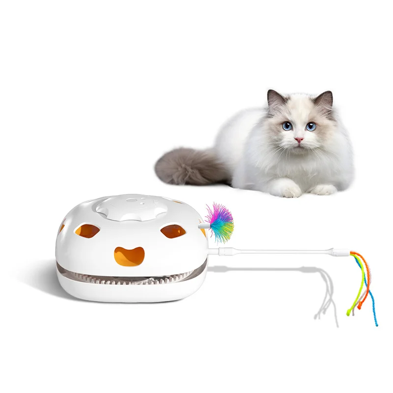 

New Design Interactive Cat Toy Ball Feather Intelligent Motion Rolling Pet Cat Smart Toy