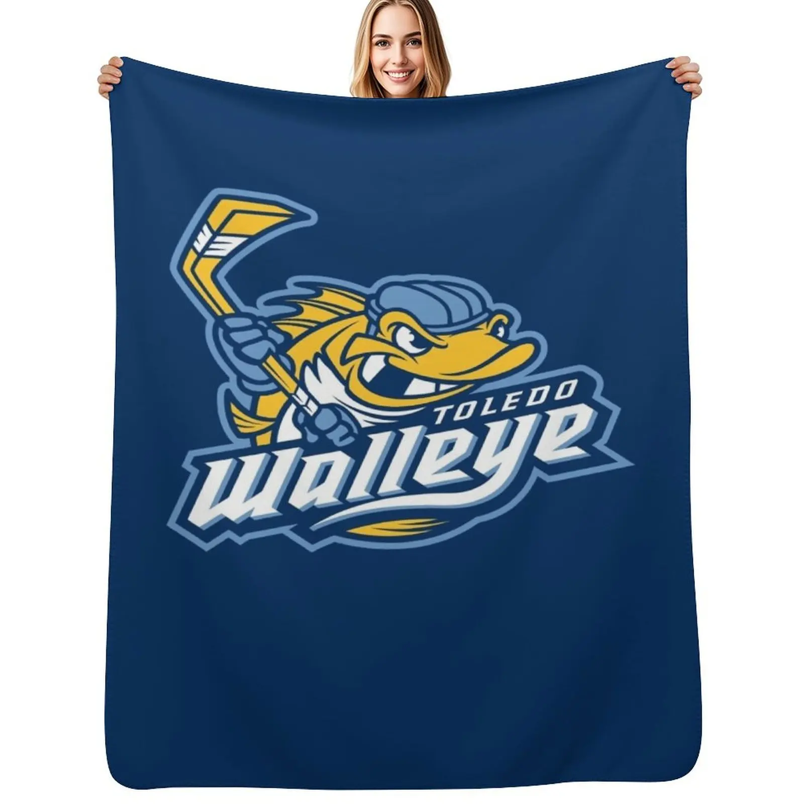 

Toledo Walleye Throw Blanket Loose Decorative Throw Plaid Blanket