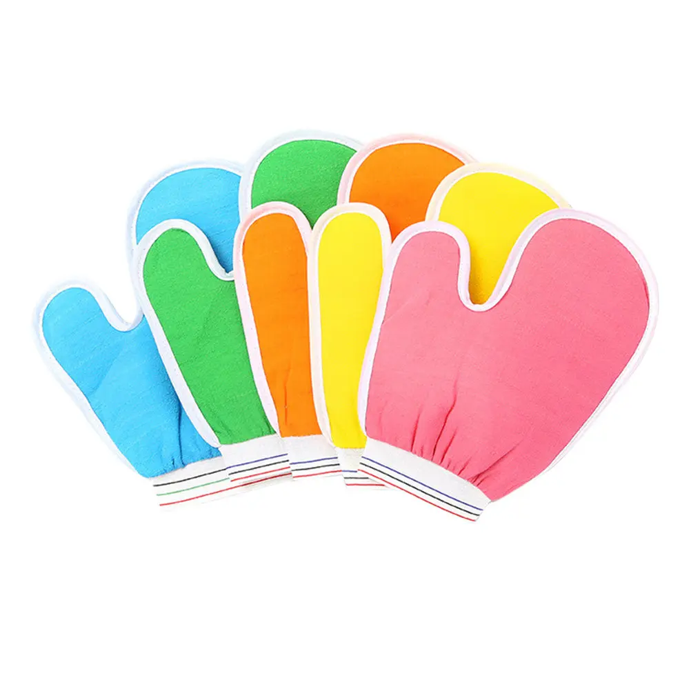 5Pcs Bathing Shower Gloves Exfoliating Scrubbing Mitts Deep Cleaning Body Wash Gloves Suitable for Unisex Skin Renewal