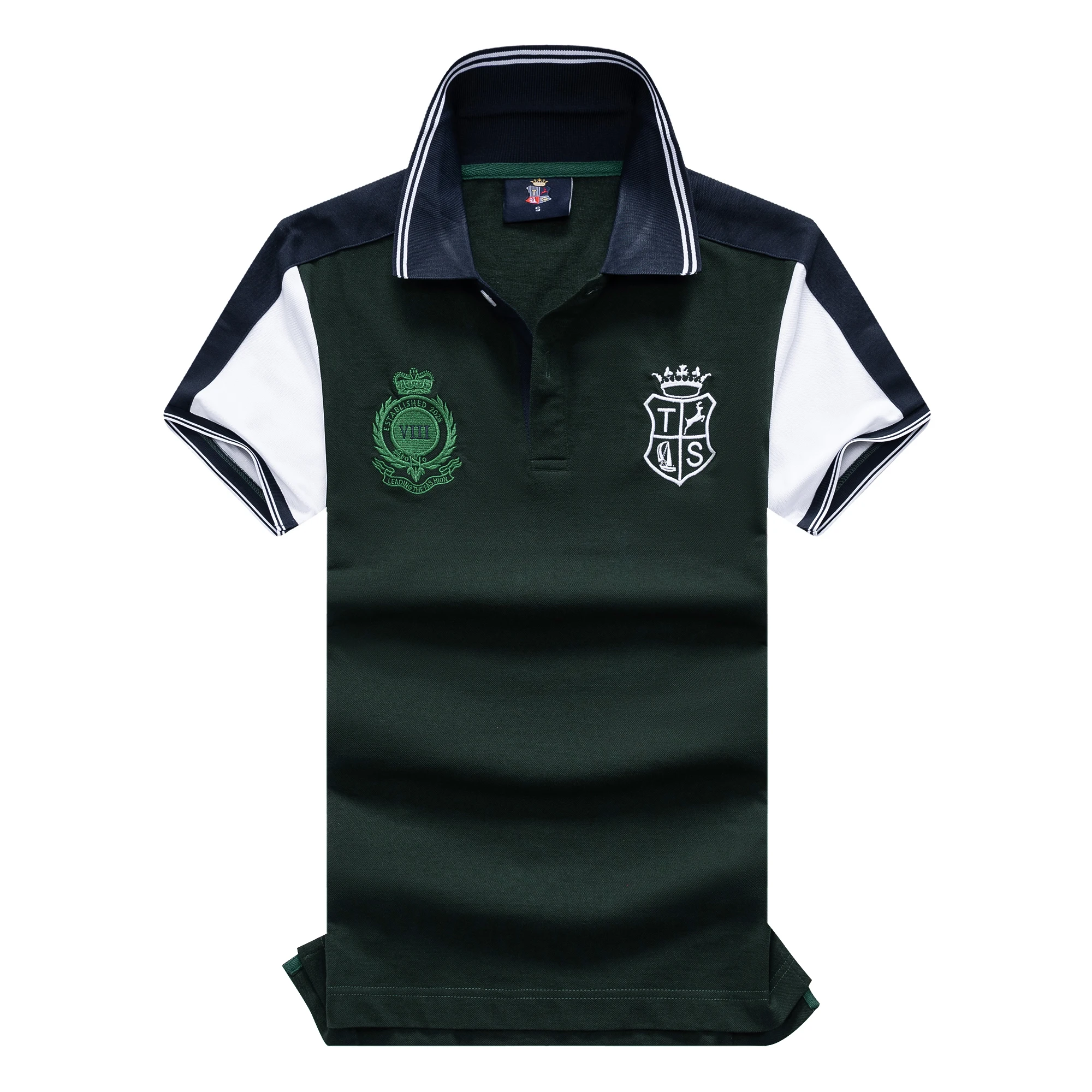 TS New Arrivals Men's Polo Shirt Classic Embroidery Men Clothing Short-sleeved Loose Golf Collar