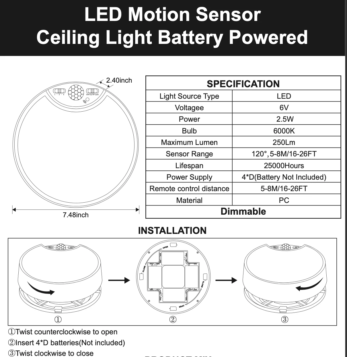 Detector de luz led lâmpada de gabinete de carregamento usb para quarto cozinha escada corredor fácil instalação