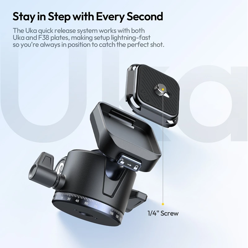 Ulanzi OMABRA II حامل ثلاثي للسفر حامل ثلاثي معدني محمول 0.48-1.56 متر UKA QR لوحة ترايبود للكاميرا الهاتف الذكي ملء الضوء