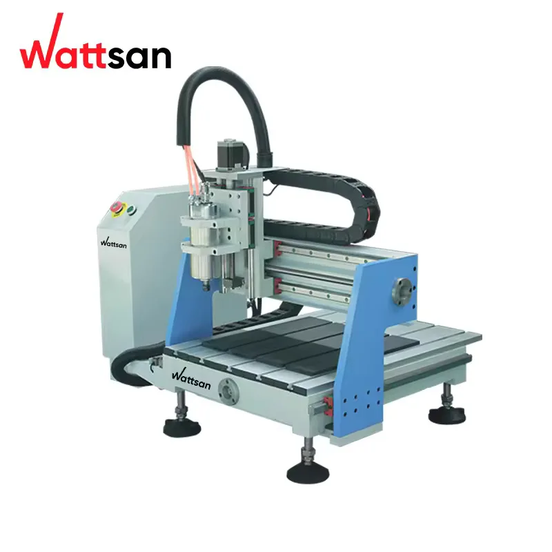 Wattsan 0404 Mini Desktop Mini Cnc Router Lathe Machine 1.5KW  Flexible Shaft Water Pump Artcam - view 4
