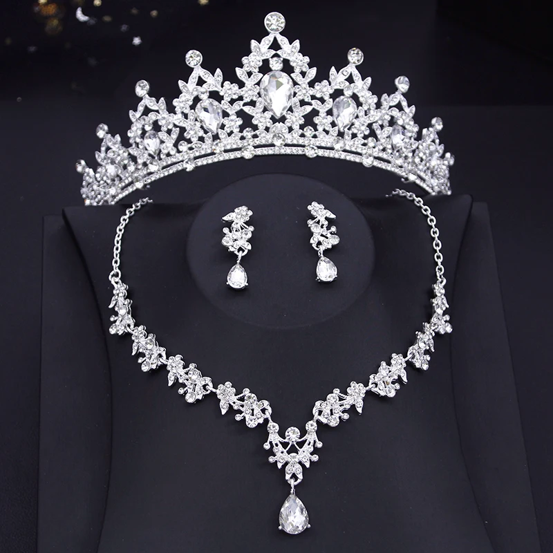 Cenmon Baroque Green Crystal Bridal Jewelry Set 3