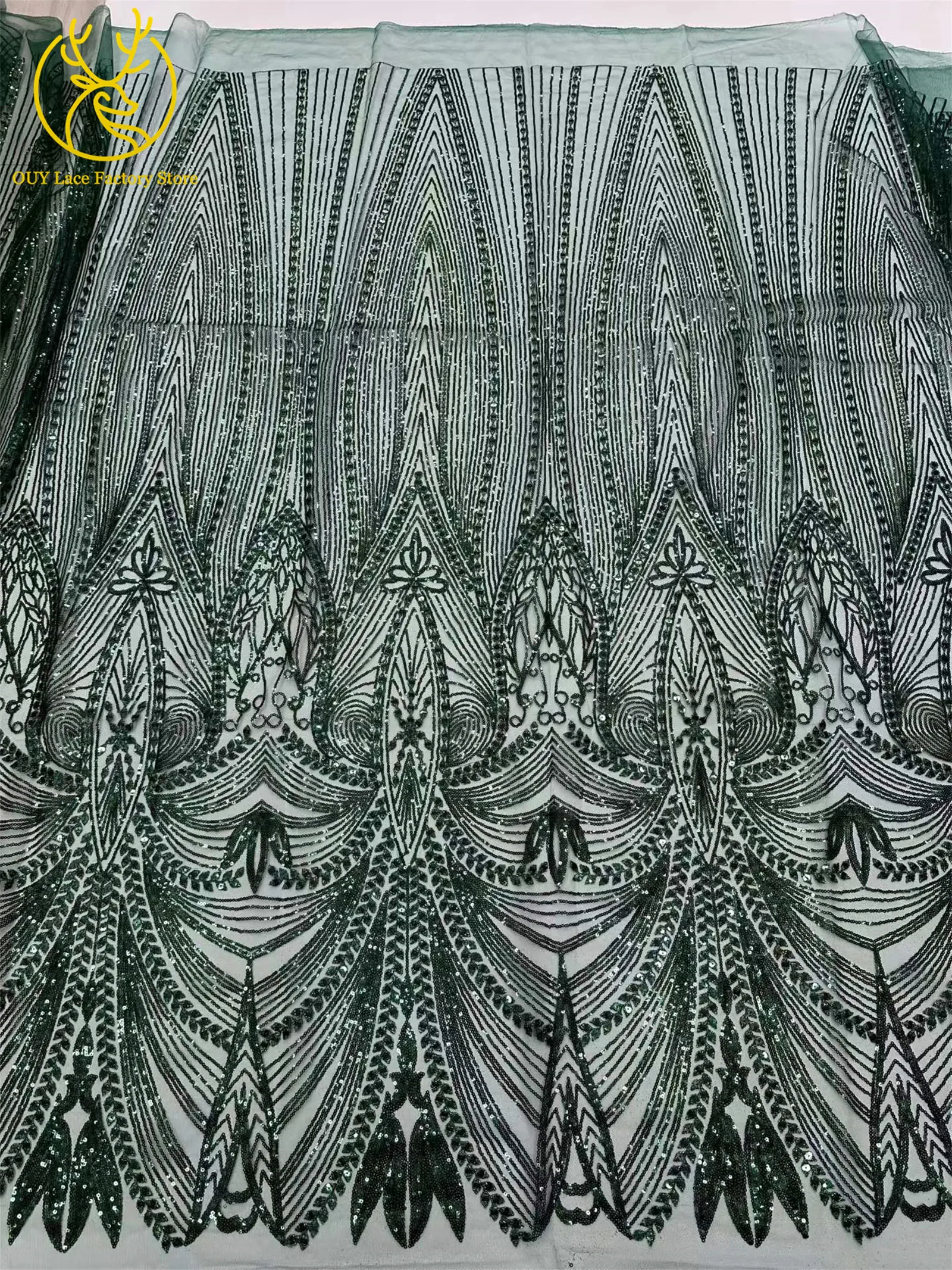 5 Yards Afrikanischer Spitzenstoff 2026 Hochwertige Französische Pailletten Perlenbesetzter Tüll Hochwertiges Nigerianisches Partykleid für Damen Hochzeitskleid – Detail 5