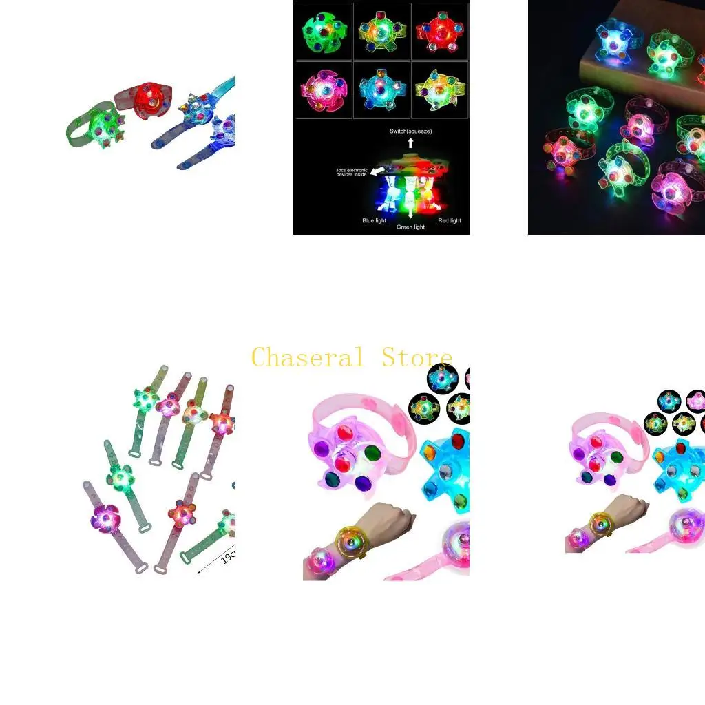 

E7CE 12PEECES/SET Пластиковый Хэллоуин Спинчальный верхний браслет Случайный цвет вращающуюся игрушку