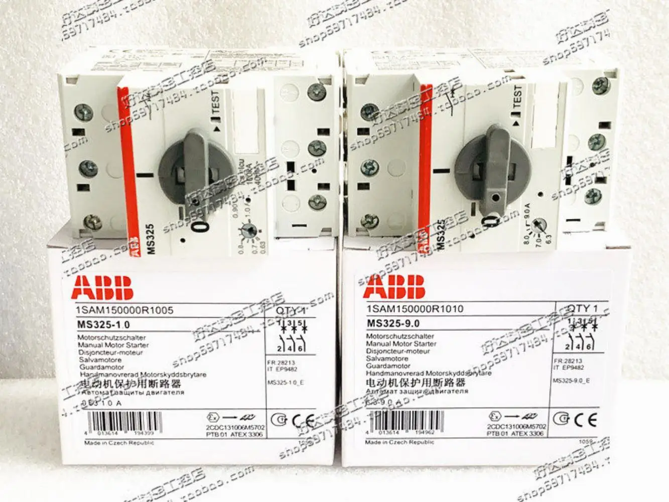Original ABB Motor Circuit Breaker MS325-9, 6.3-9A, In Stock | Motor Starter MS325-9