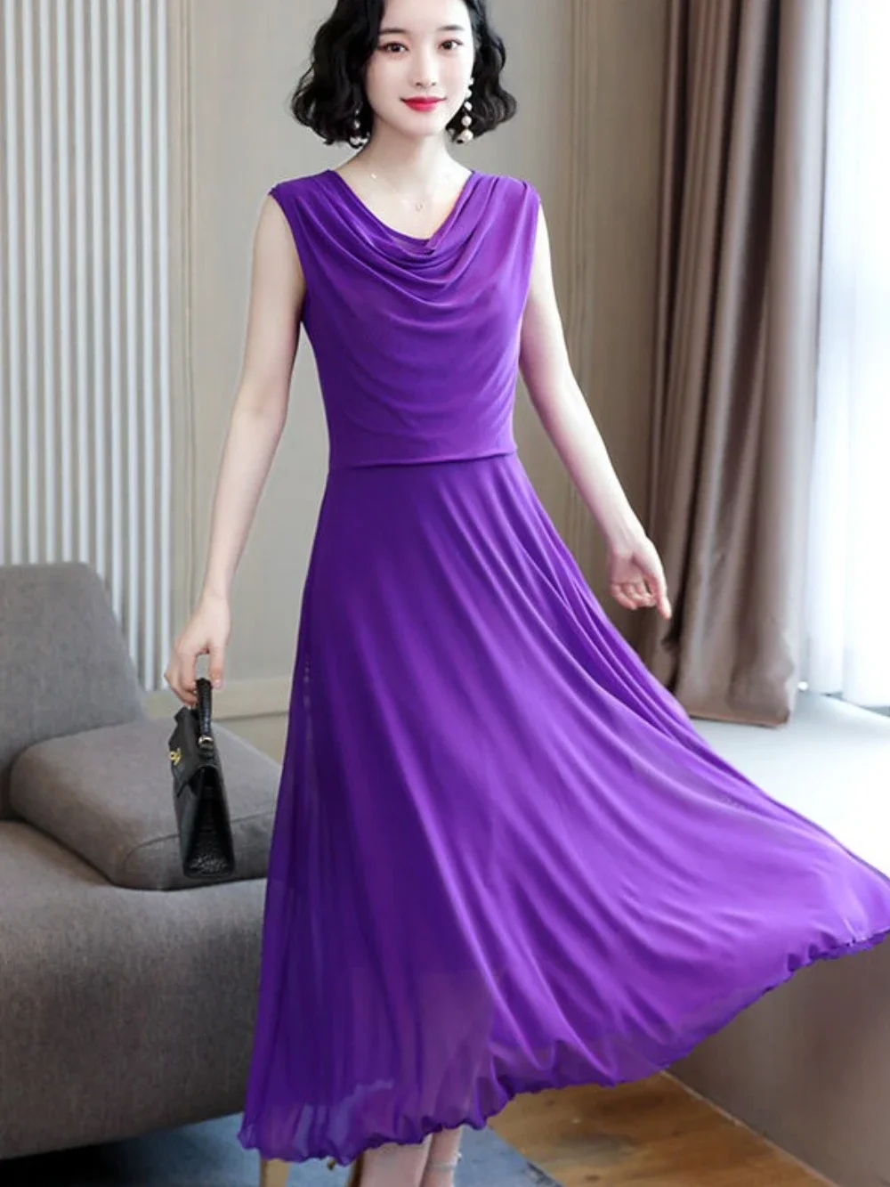 

Длинное женское платье из сетки без рукавов макси из пышного хлопка высокого качества, роскошные модные корейские стильные модные платья в стиле Харадзюку для женщин