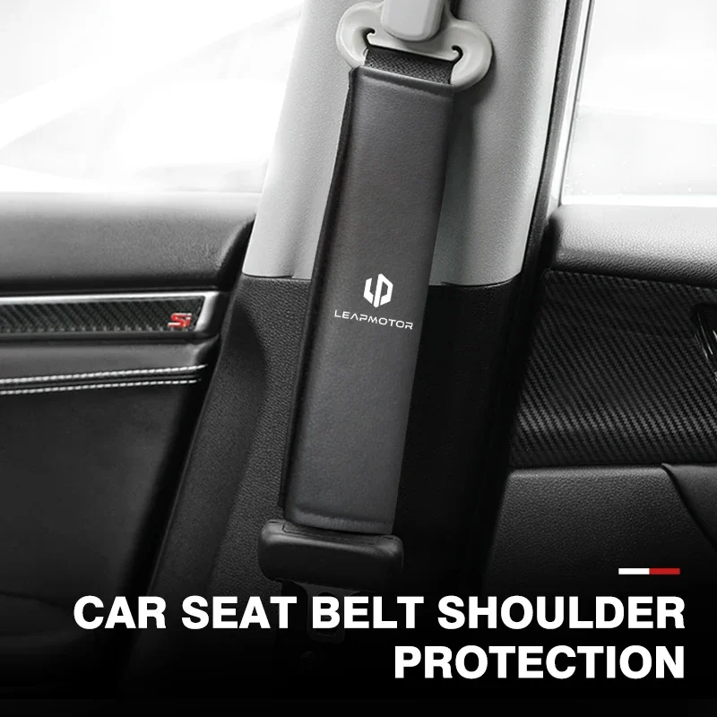 

Leather Seat Belt Shoulder Pad For Leapmotor B10 C10 C11 C16 C01 T03 S01 Car Interior Accessories