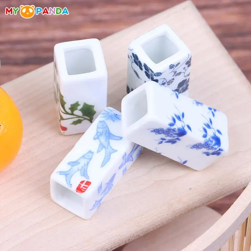 1:12 Dollhouse Miniature Chinese Ceramics Chopsticks Tube Tableware Model Kitchen Furniture Toy Doll House Living Scene Decor