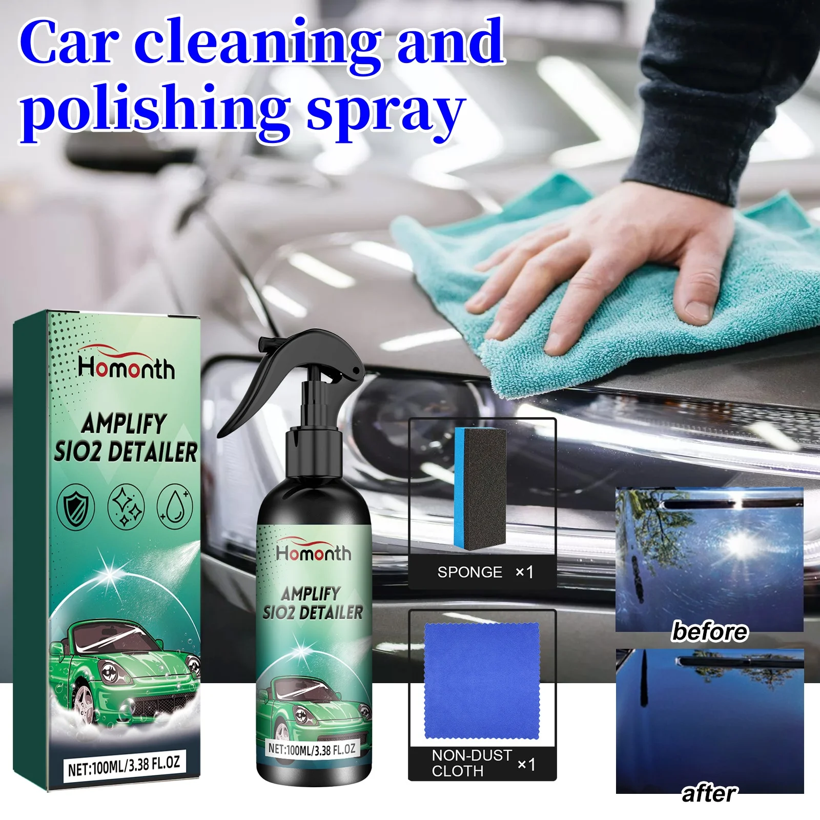 Car Spray Coating Agent Multipurpose Quick Coating Spray High Protection Car Coating Spray Effective Car Paint Coating Agent Car