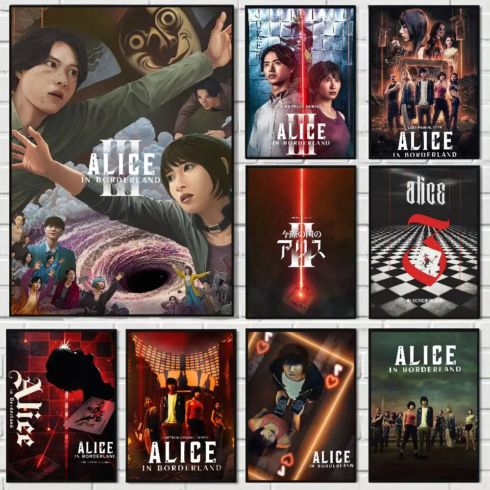 TV Drama Alice In Borderland Funny Cute Cartoon Posters Prints Canvas Painting Wall Art Picture Living Room Home Decor