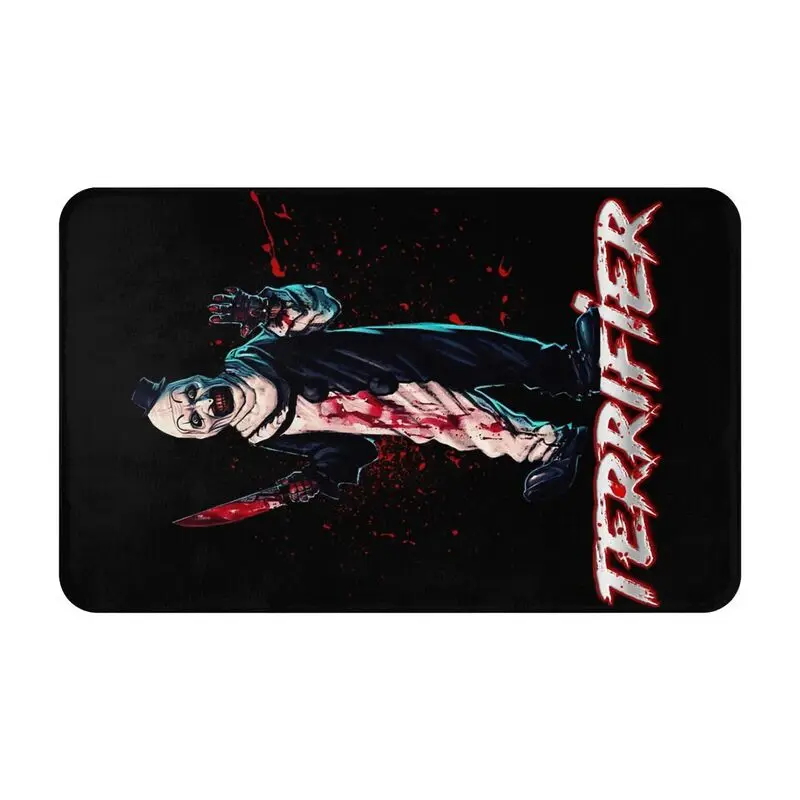 Custom Terrifiers Halloween Horror Movie Doormat Non-Slip Entrance Kitchen Bath Floor Door Mats Garage Rug Carpet Footpad