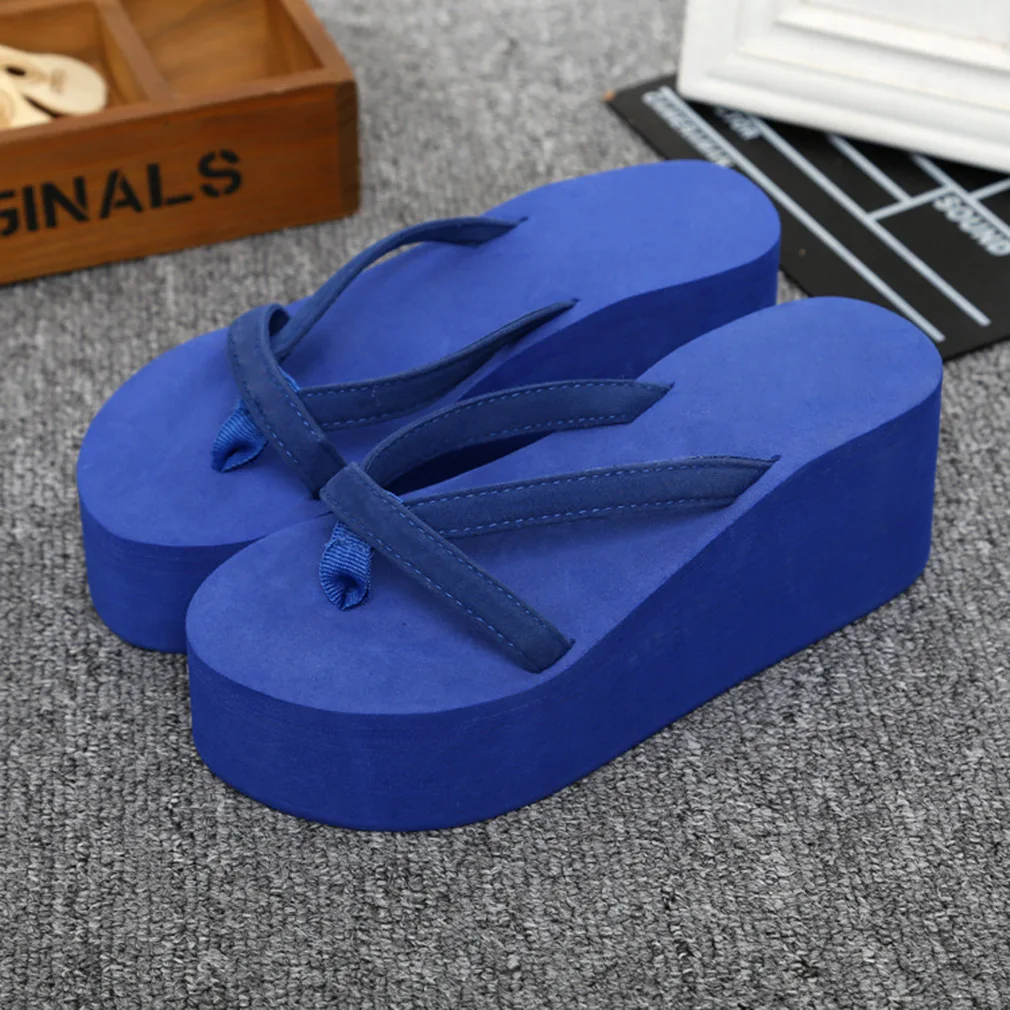 Slippers Women Summer Slides Shoes Without Heel Ladies Flip Flops Platform On A Wedge Sliders Flat Flip-flops 2019 Wedges