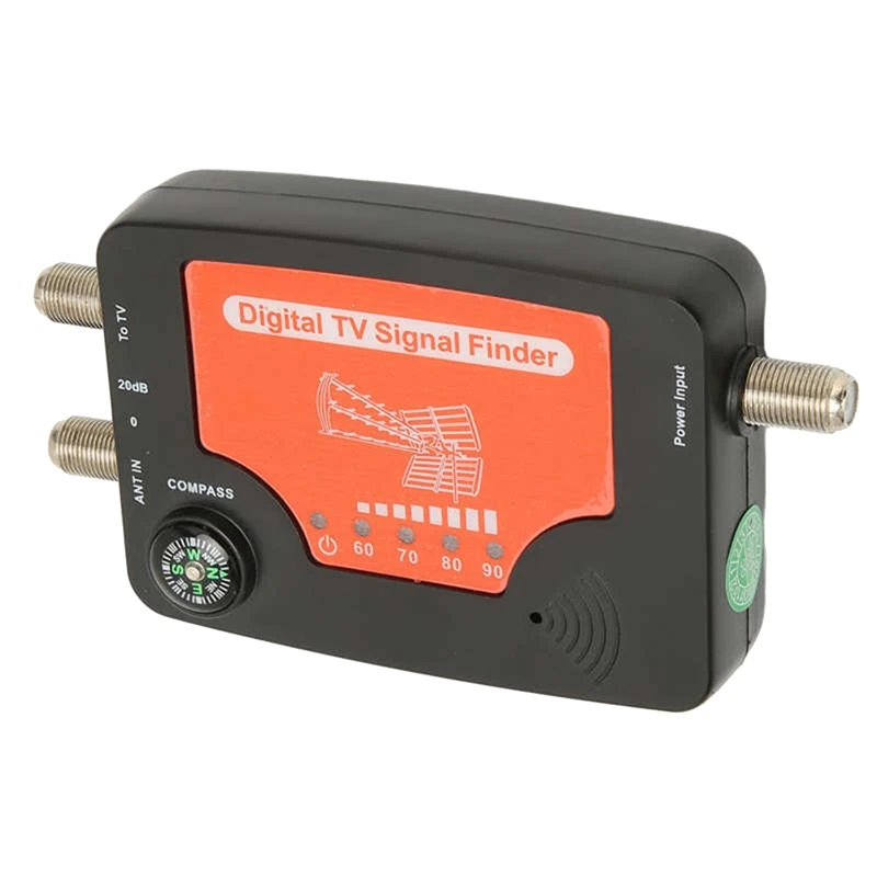 Digital TV Satellite Finder TV Signal Finder Portable TV Antenna Signal Strength Detector Meter Signal Prober Meter With Compass