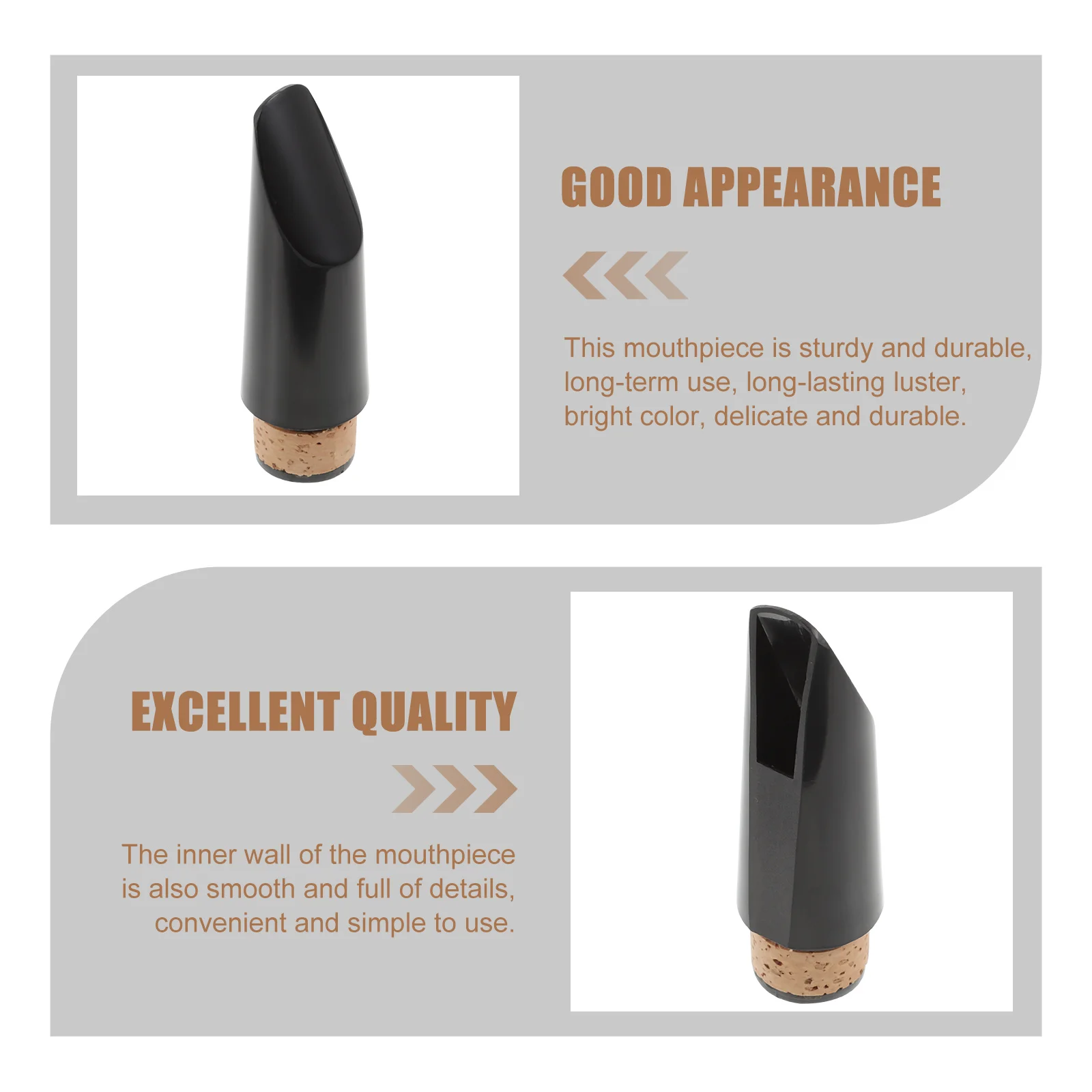 

Clarinet Mouthpiece Clamp Bell Corks Adults Flat for Parts Accessories Plastic Musical Instrument Child