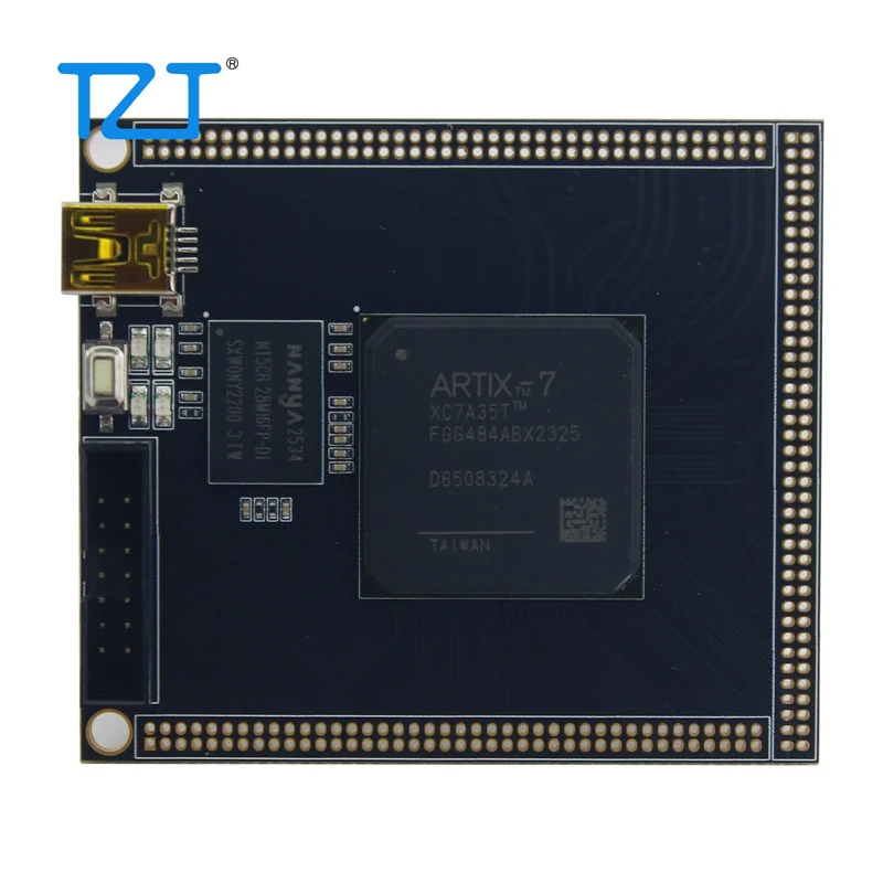 TZT XC7A35T-FGG484/XC7A100T-FGG484/XC7A200T-FB Core Board FPGA Development Board Onboard 2Gbit DDR3 5V/500mA Mini USB for Artix7