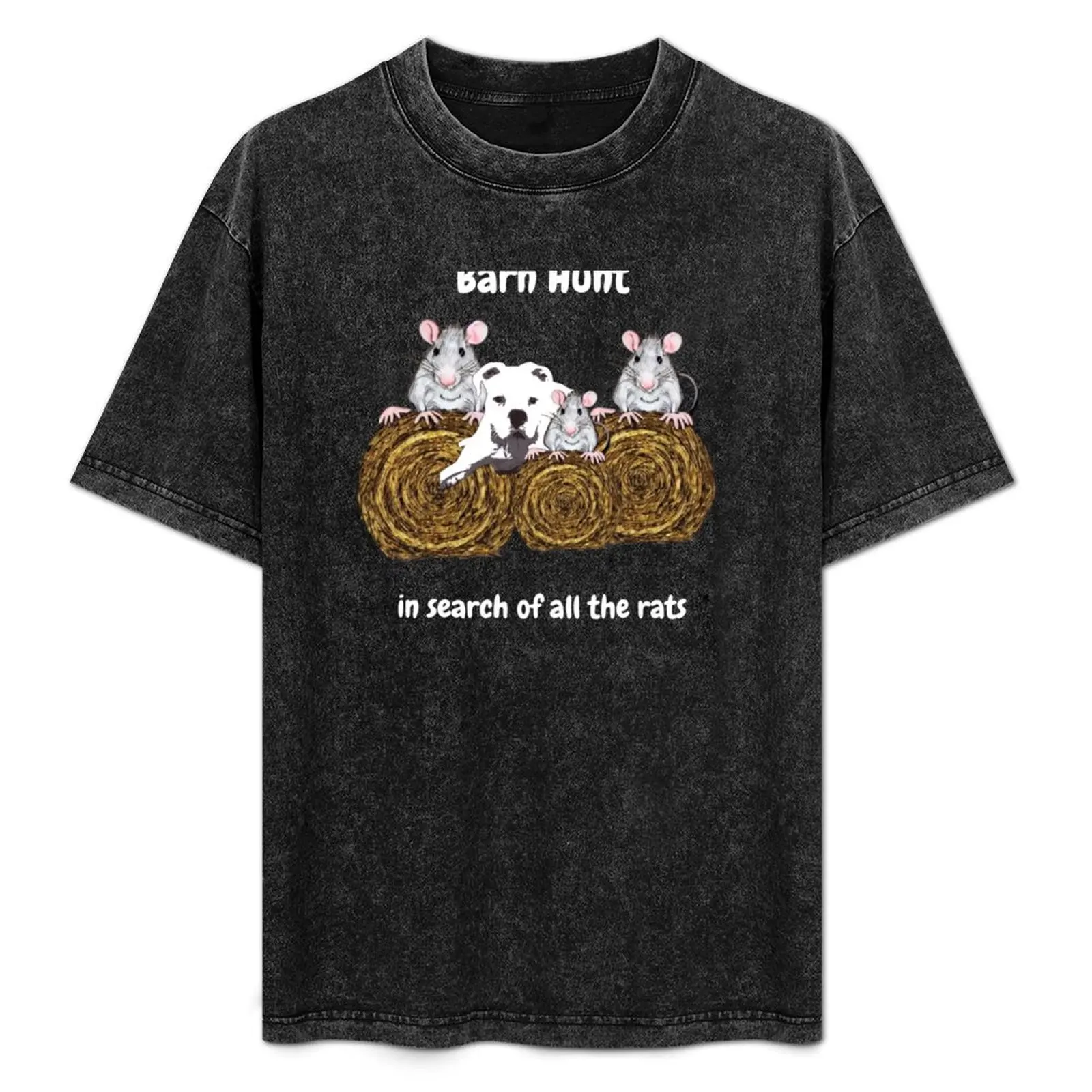 Funny Barn Hunt - in search of all the rats with a white boxer dog T-Shirt Lightweight Running Sports T-Shirt