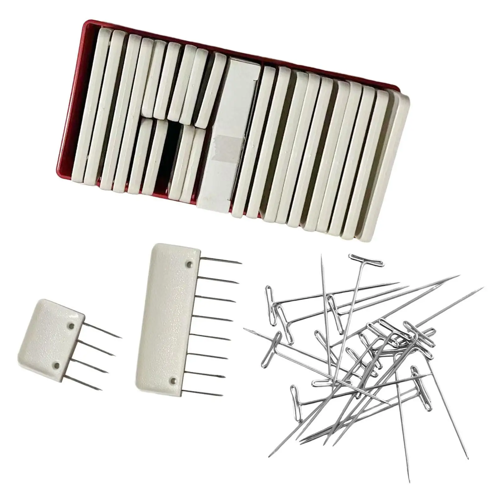 DIY Knit Blockers Knit Blocking Comb Set Time Saving Knitting Blocker Pin for Crochet Needlework Projects Extra with 100 T-pins