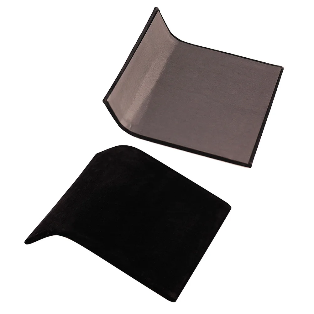 حامل عرض مبطن على شكل قلادة من الألياف السوداء حامل منظم مجوهرات لعرض قلادة وسوار وقلادة #1