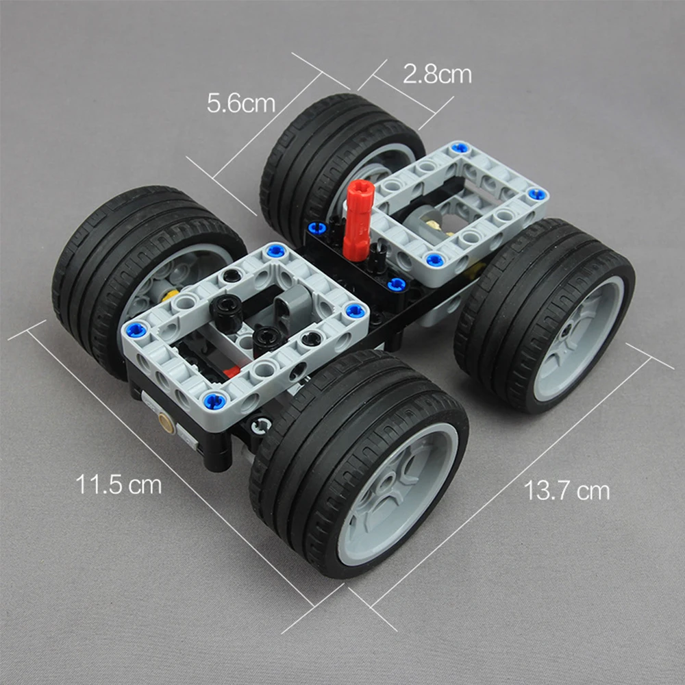 MOC Basic Car Chassis Differentials Support Motor Shock Absorbing Suspension Redesign Building Blocks Sports Car Modifications