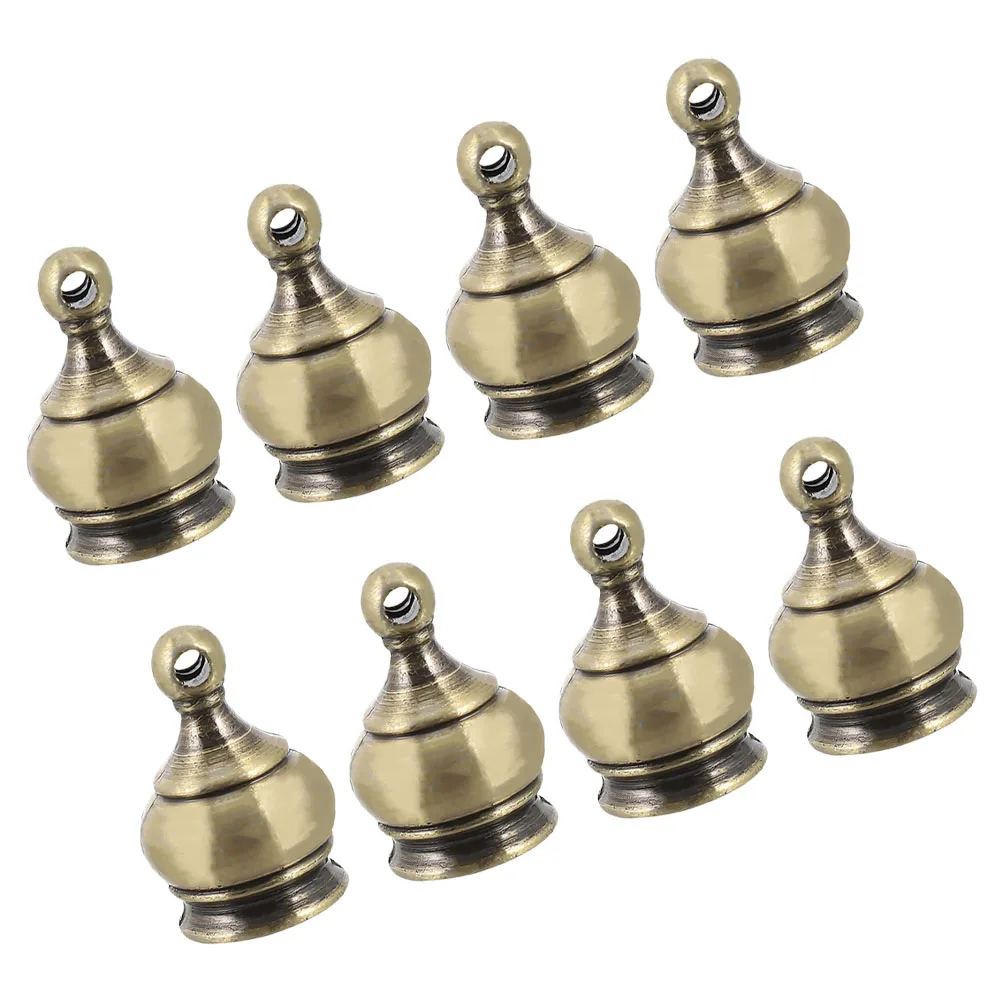

8 Pcs Lamp Accessories Perforated Decorative Nut Zinc Alloy Screw Brass Finial