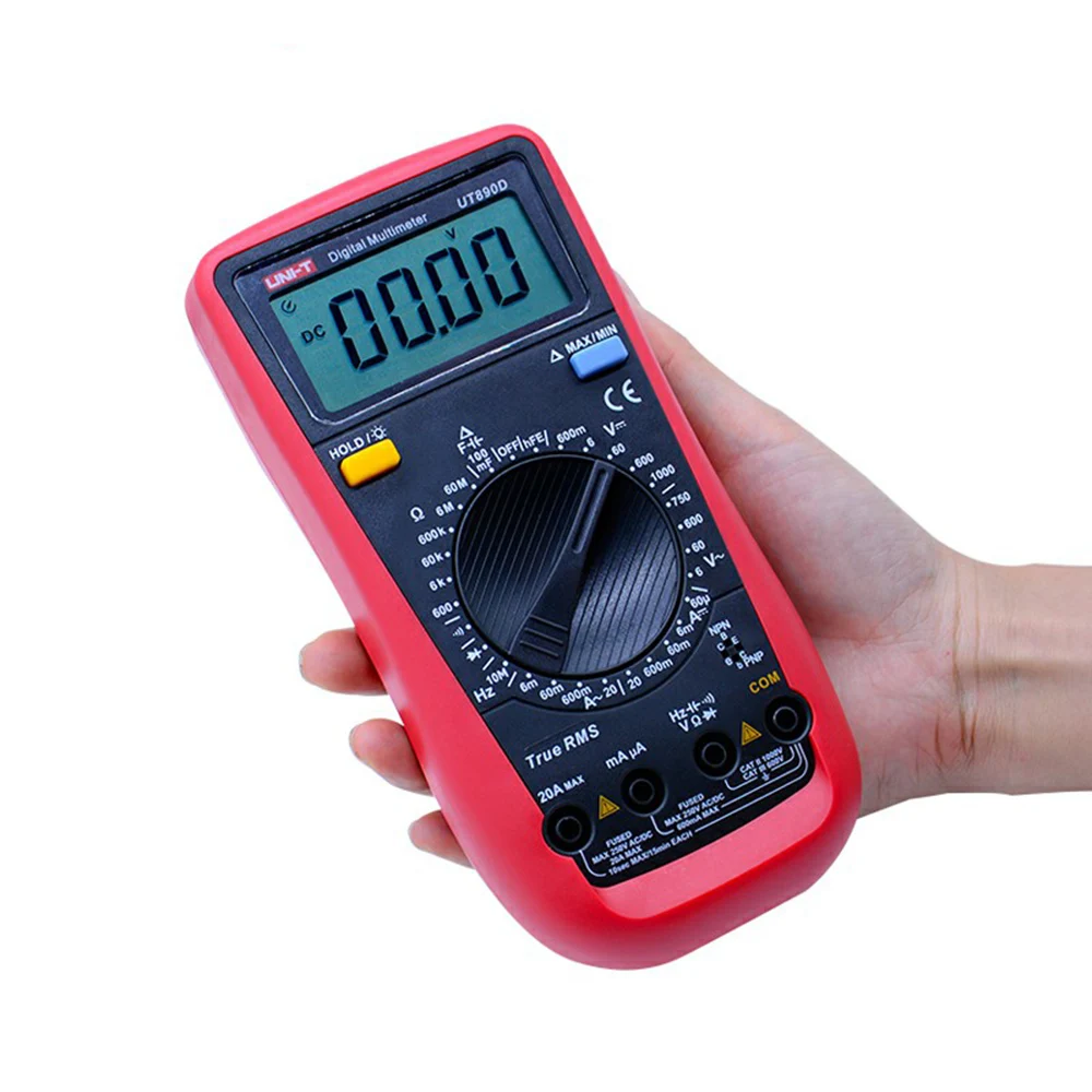 UT890D+ Handheld Multimeter AC DC Frequency Capacitance Voltage Meter Portable  Digital Multimeter
